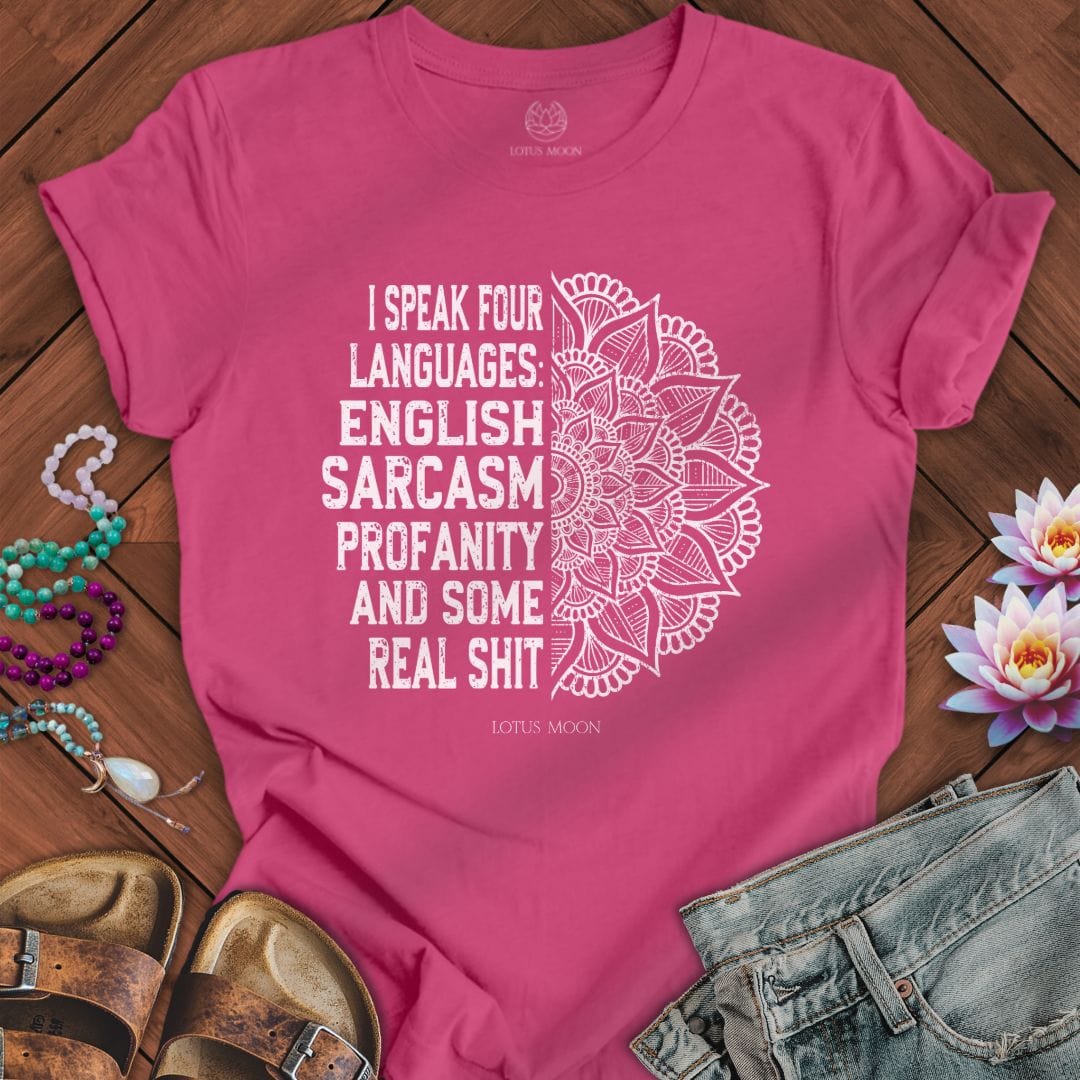 Four Languages Tee Berry