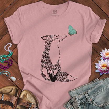 Fox and Butterfly Tee Orchid