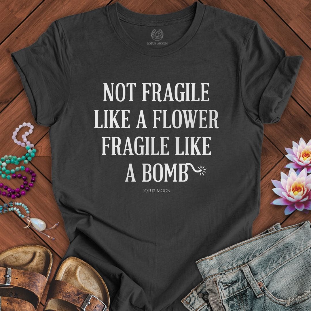 Fragile Tee Dark Grey Heather