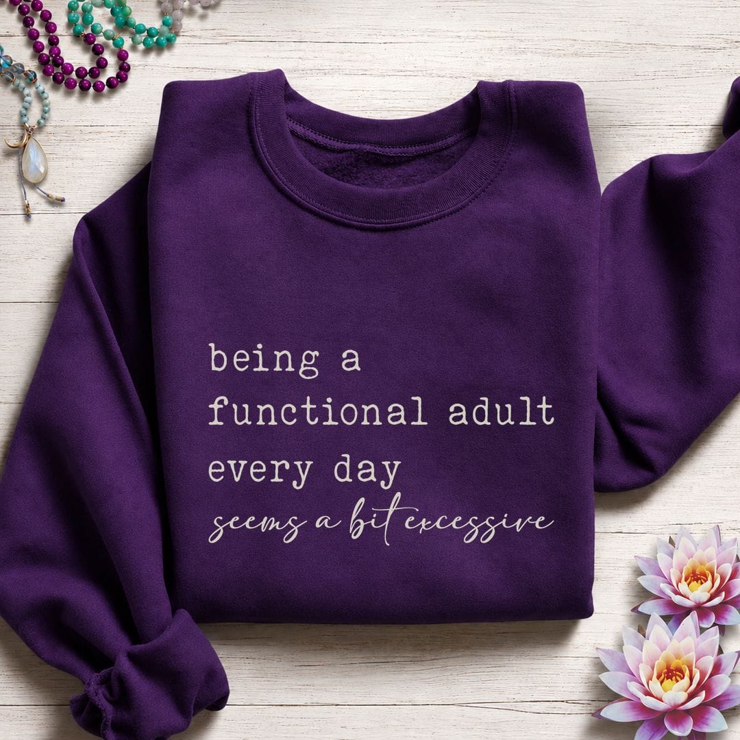 Functional Adult Sweatshirt Purple