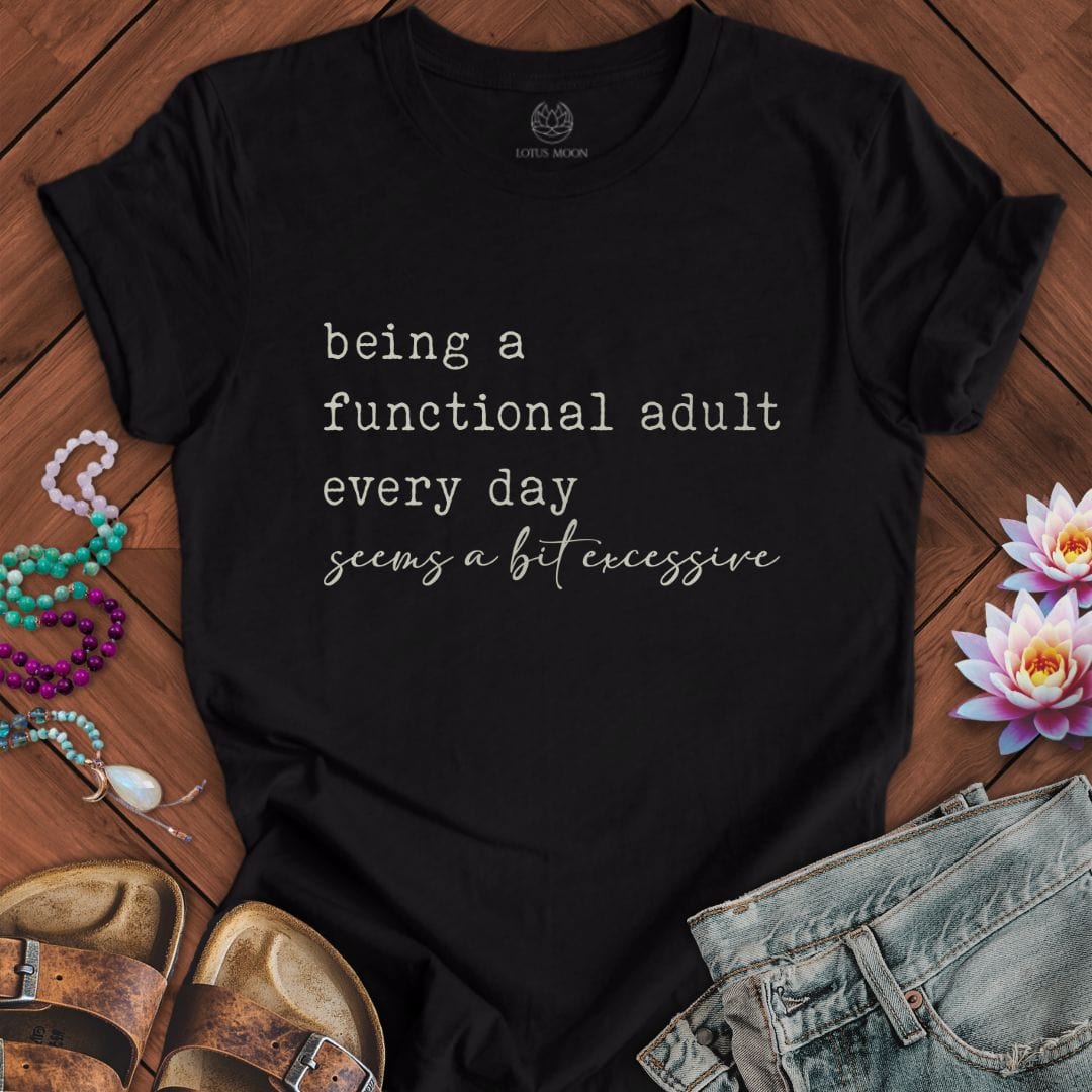 Functional Adult Tee Black Heather