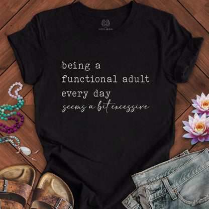 Functional Adult Tee Black Heather