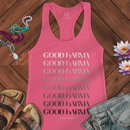 Good Karma Tank Solid Hot Pink