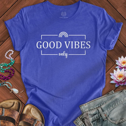 Good Vibes Only Tee Heather True Royal