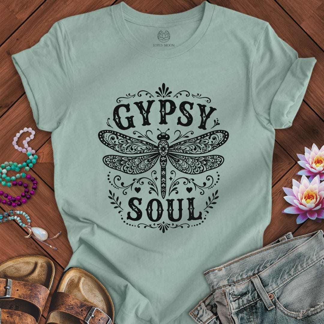 Printify T-Shirt Gypsy Dragonfly Tee Dusty Blue / S