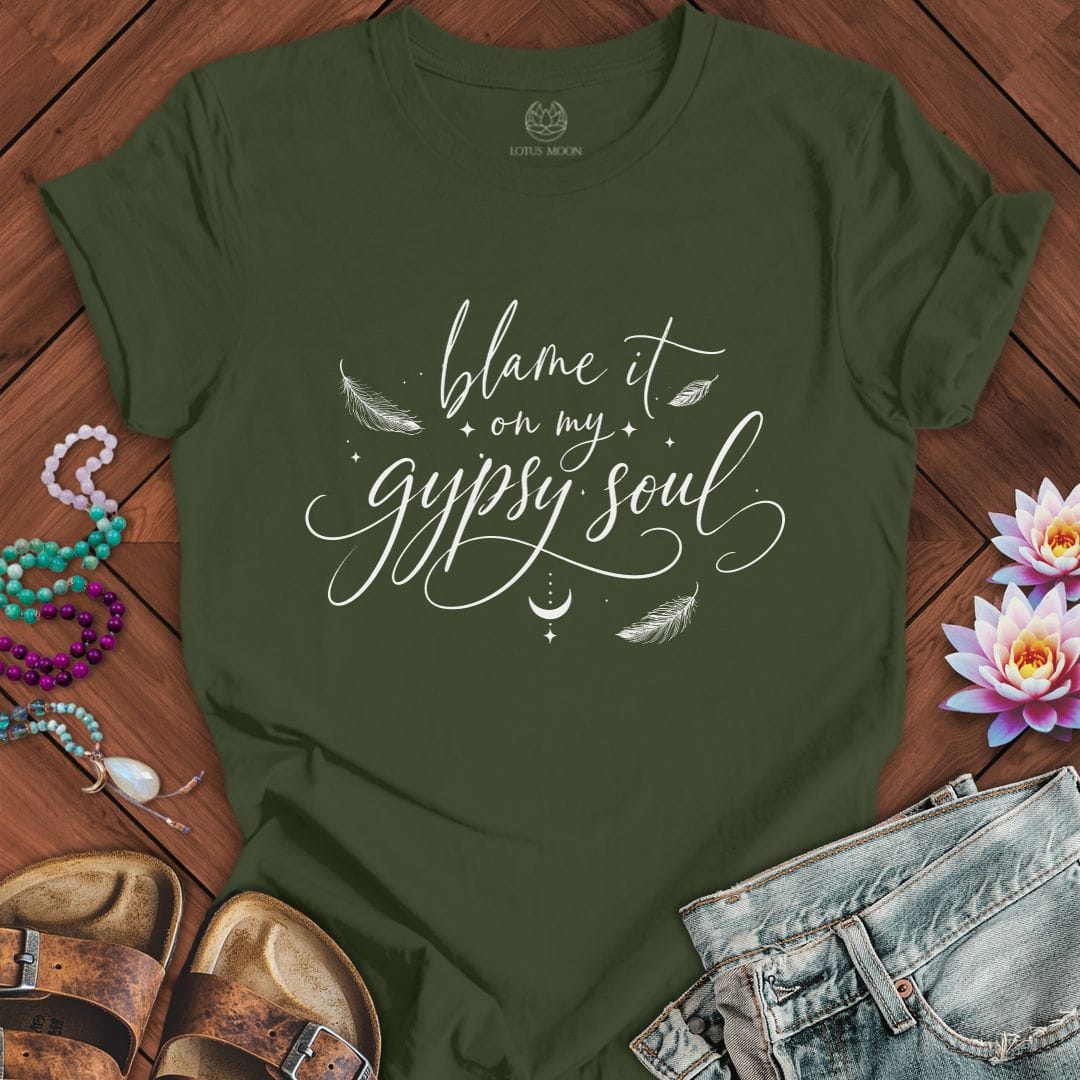 Printify T-Shirt Gypsy Soul Tee Military Green / S