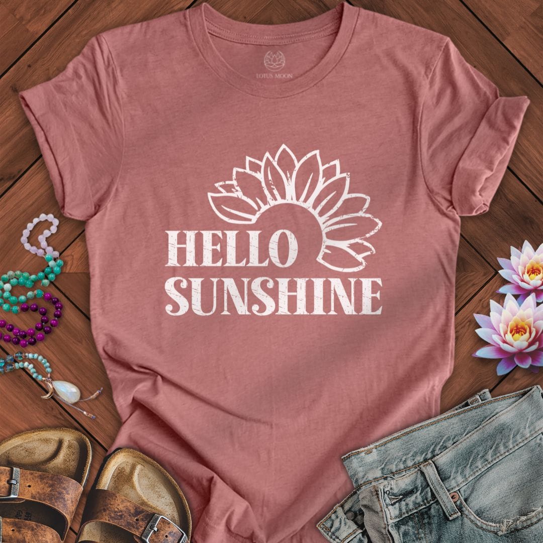 Hello Sunshine Tee Heather Mauve