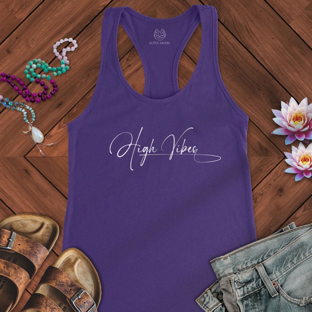 High Vibes Tank Solid Purple Rush