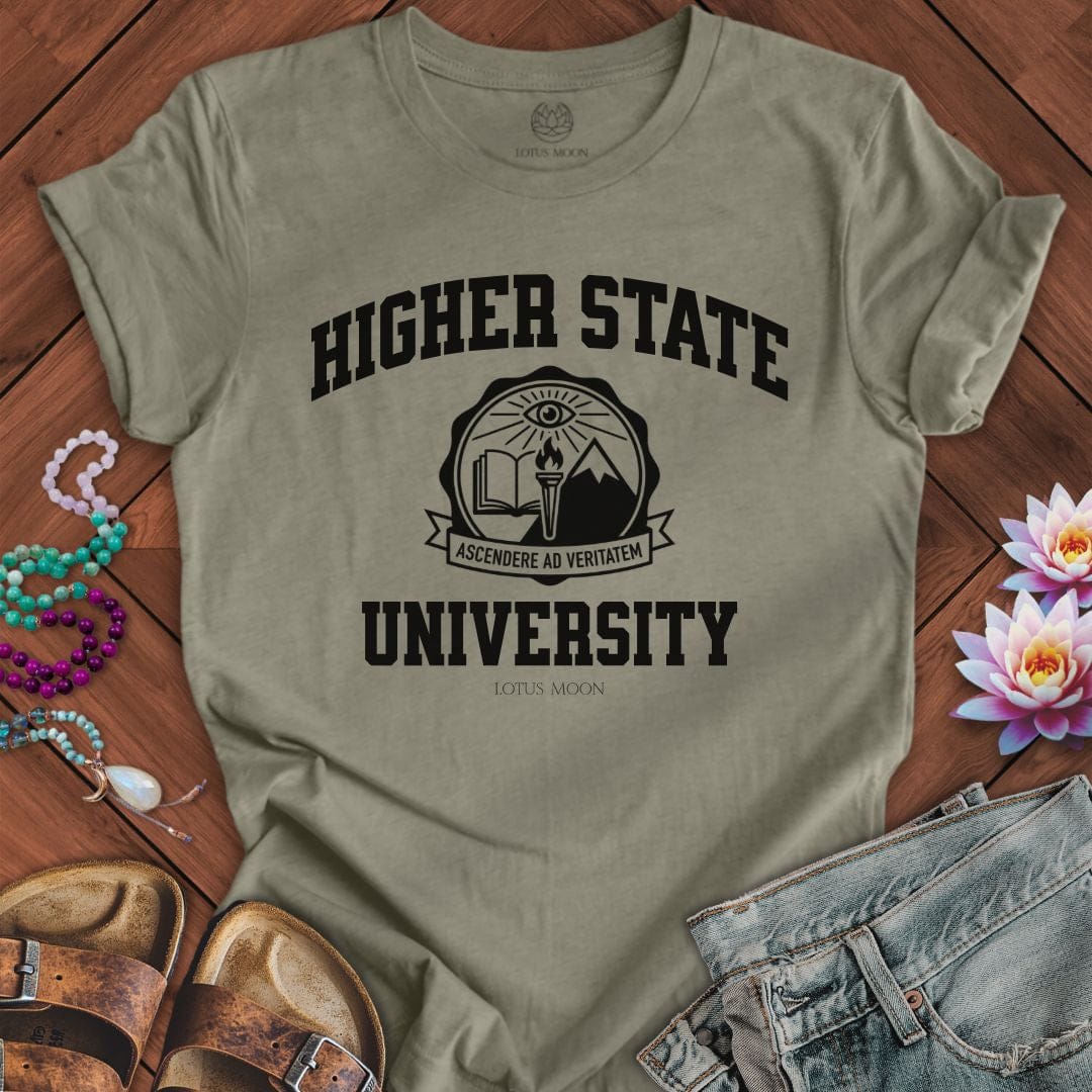 Higher State University Tee Heather Stone