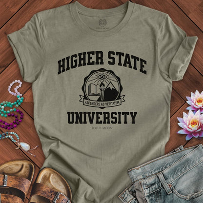 Higher State University Tee Heather Stone