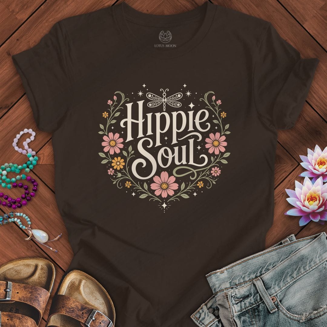 Printify T-Shirt Hippie Soul Tee Brown / S