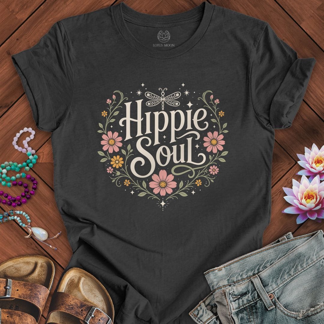 Printify T-Shirt Hippie Soul Tee Dark Grey Heather / S