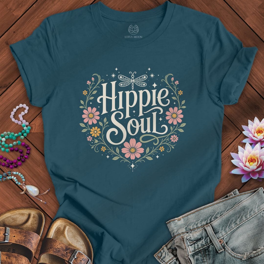 Printify T-Shirt Hippie Soul Tee Deep Teal / S