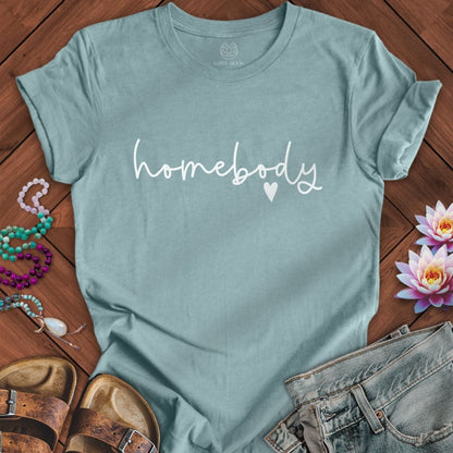 Homebody Tee Heather Blue Lagoon