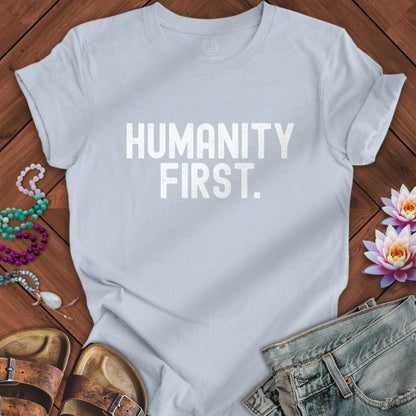 Humanity First Tee Light Blue