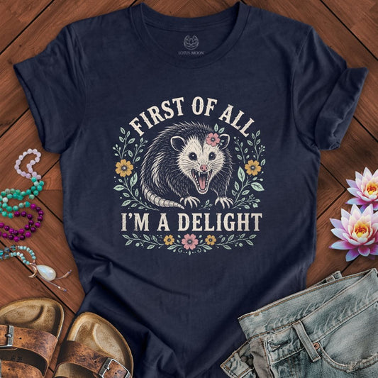 I'm A Delight Tee Heather Midnight Navy