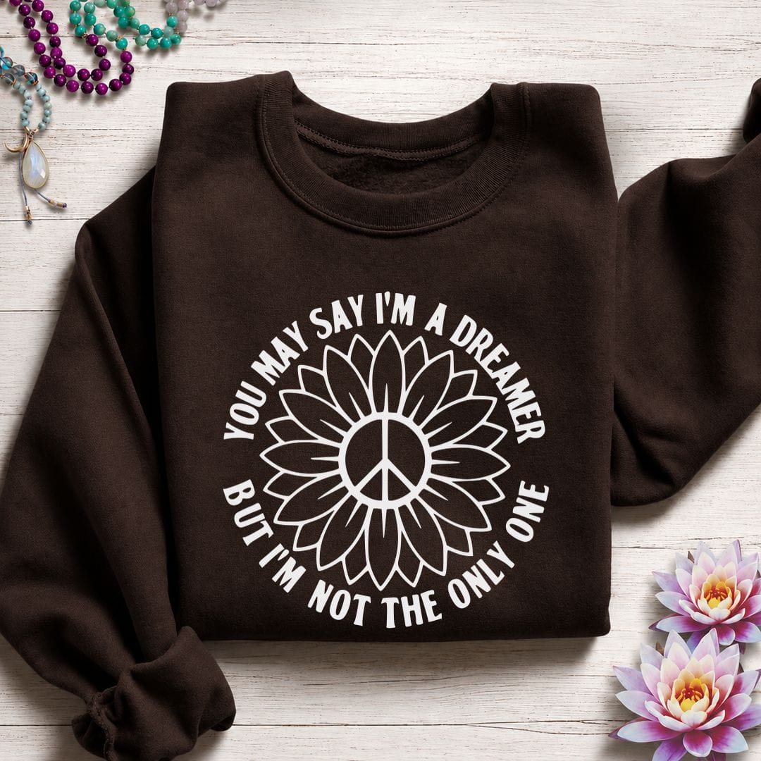 Printify Sweatshirt I'm a Dreamer Sweatshirt S / Dark Chocolate