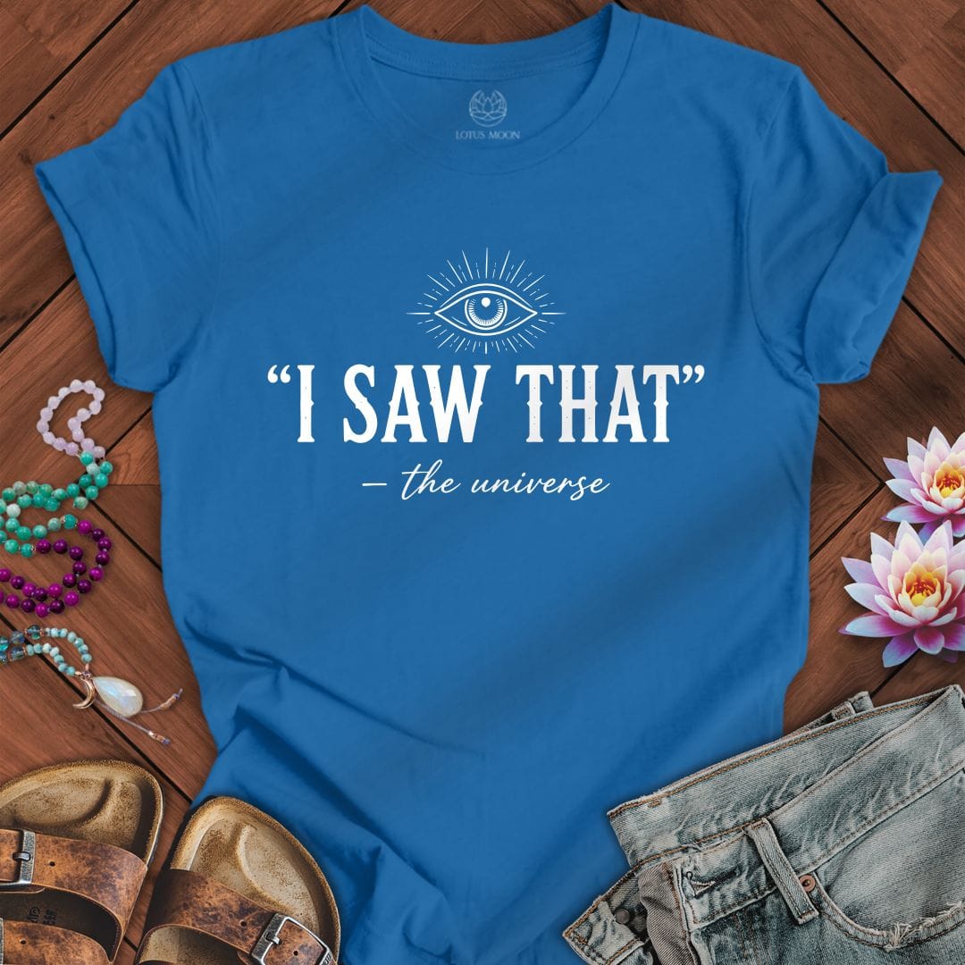 I Saw That Tee Columbia Blue