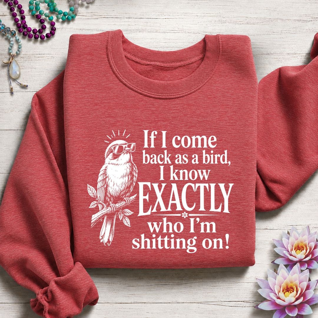 Printify Sweatshirt If I Come Back Sweatshirt Heather Scarlet Red / S