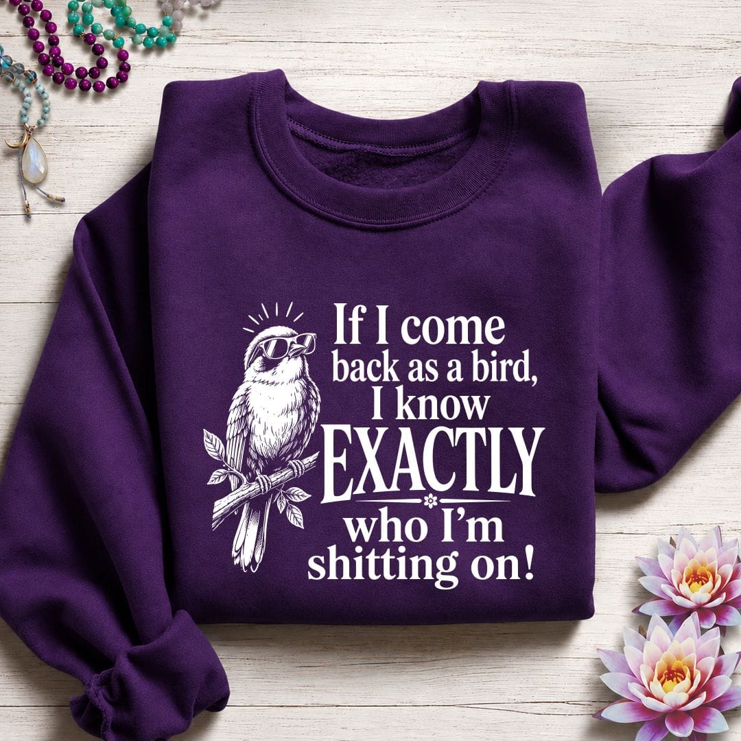 Printify Sweatshirt If I Come Back Sweatshirt Purple / S