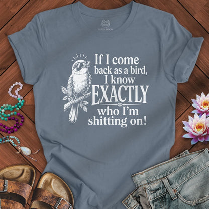 Printify T-Shirt If I Come Back Tee Steel Blue / S
