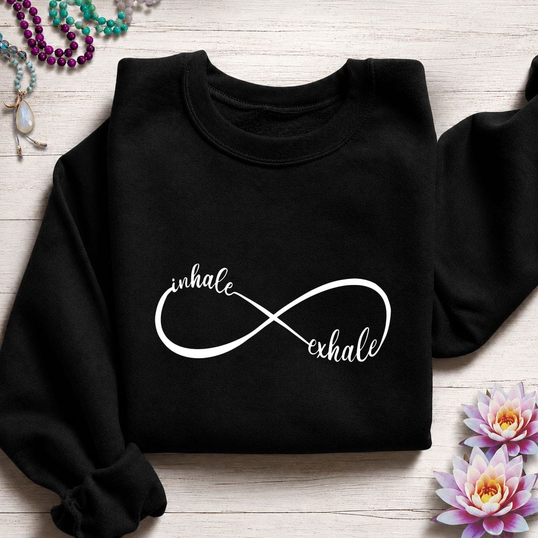 Inhale Exhale Infinity Sweatshirt Black