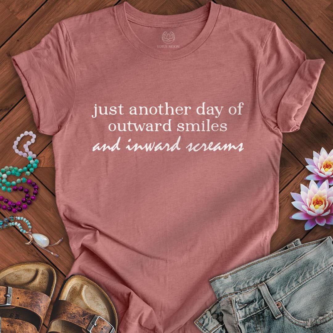 Printify T-Shirt Inward Screams Tee Heather Mauve / S