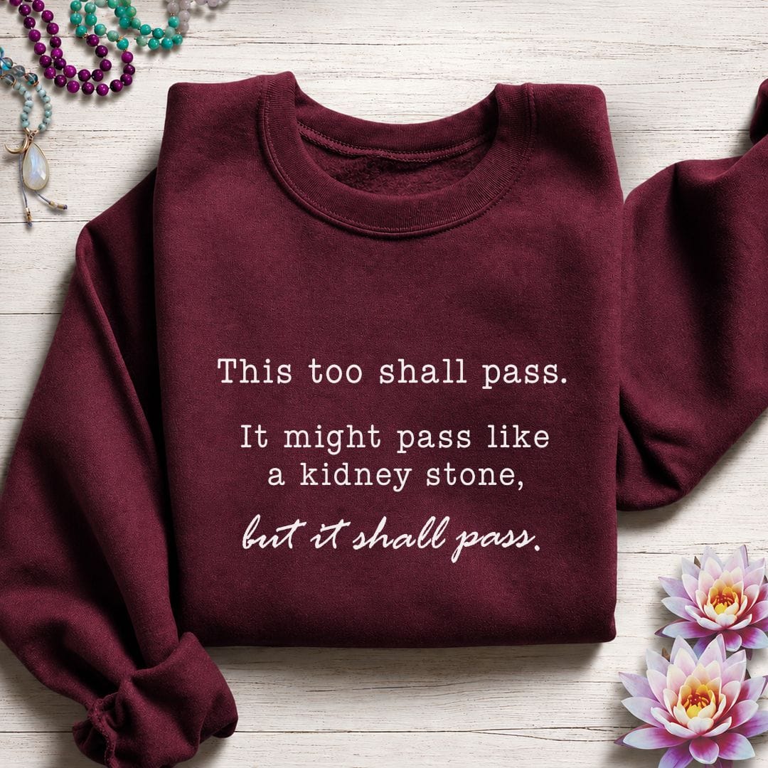 Printify Sweatshirt It Shall Pass Sweatshirt Maroon / S