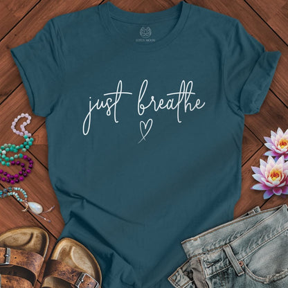 Just Breathe Tee Deep Teal