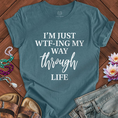 Just WTF-ing Tee Heather Deep Teal