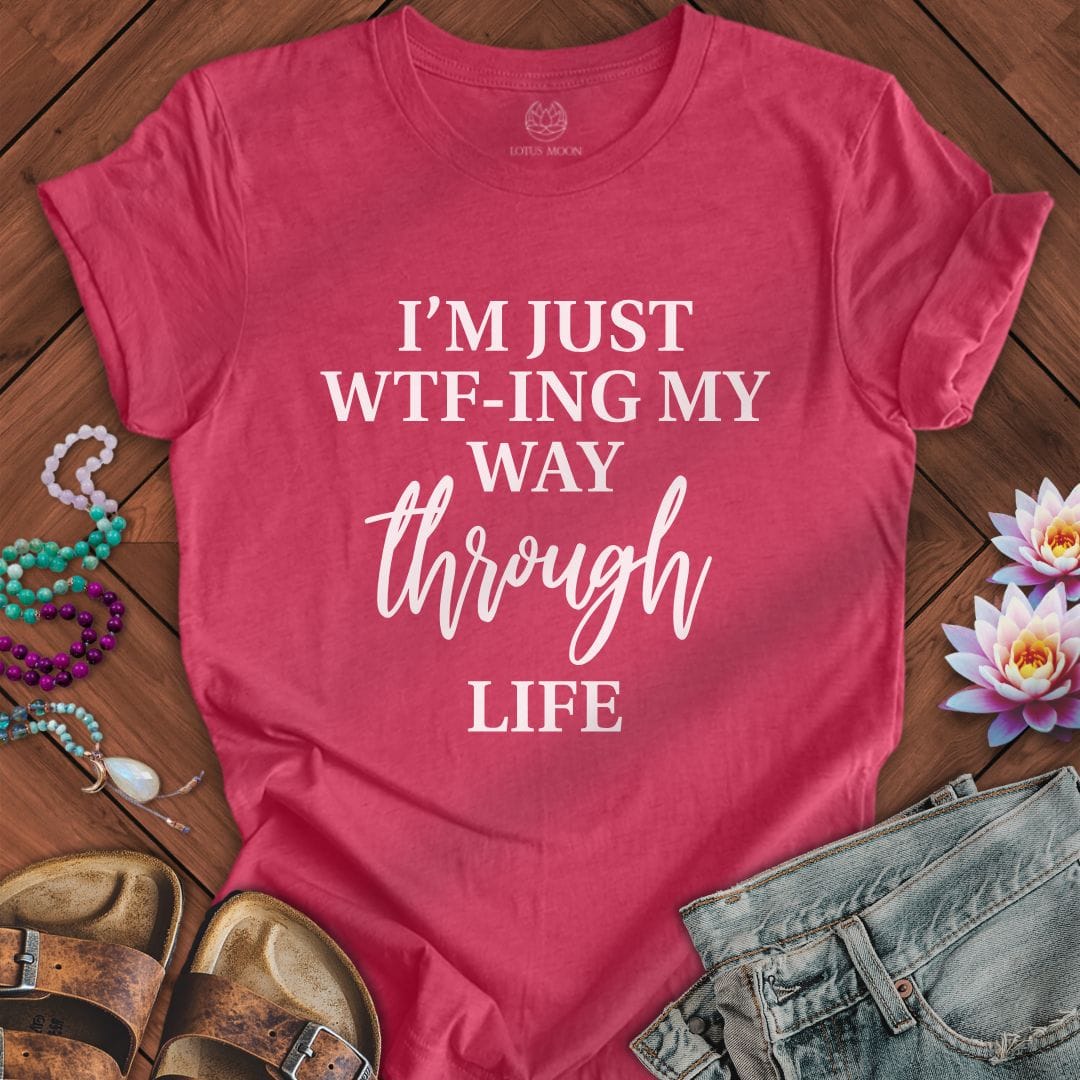 Just WTF-ing Tee Heather Raspberry