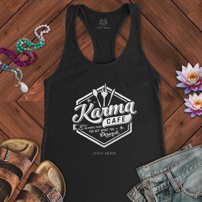 Karma Cafe Tank Solid Black