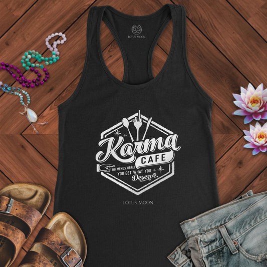 Karma Cafe Tank Solid Black