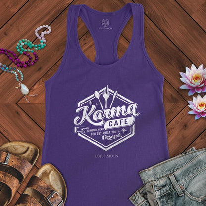 Karma Cafe Tank Solid Purple Rush