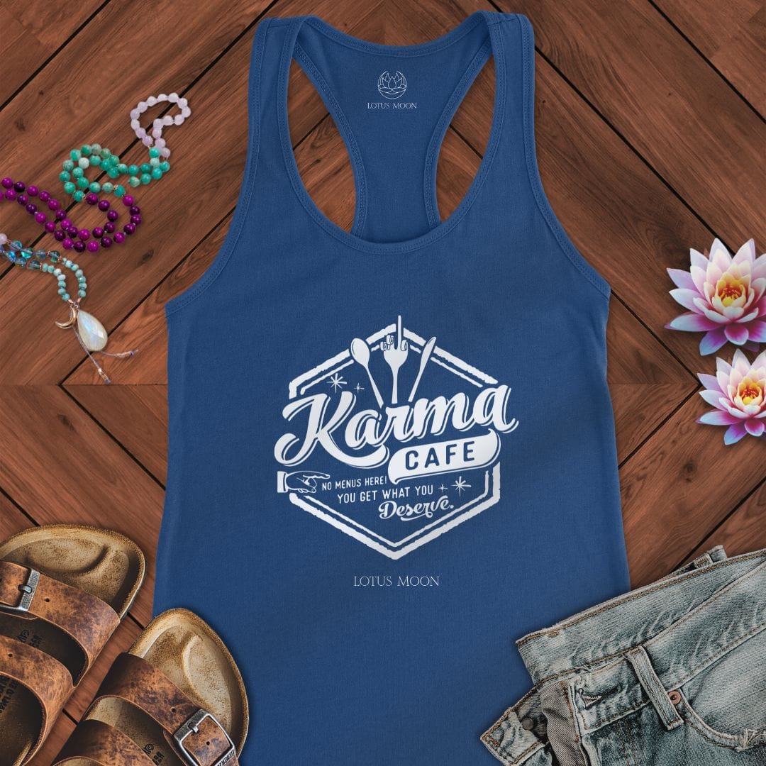 Karma Cafe Tank Solid Royal
