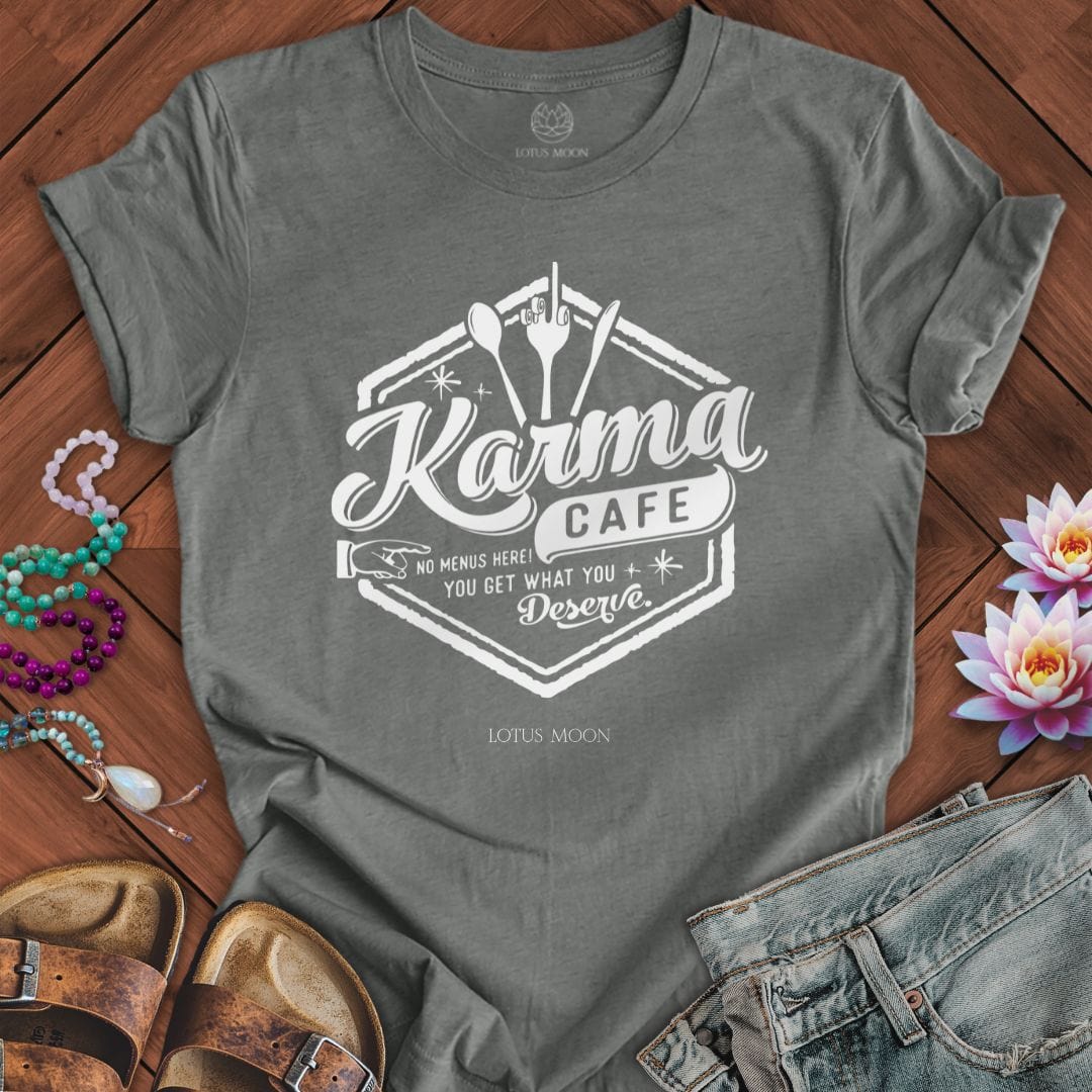 Karma Cafe Tee Deep Heather