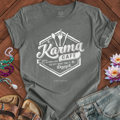 Karma Cafe Tee Deep Heather