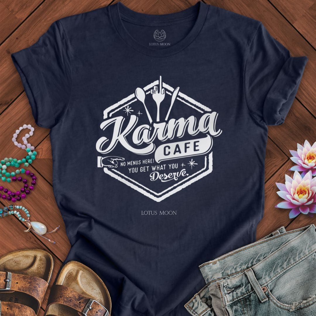 Karma Cafe Tee Int. Heather Midnight Navy
