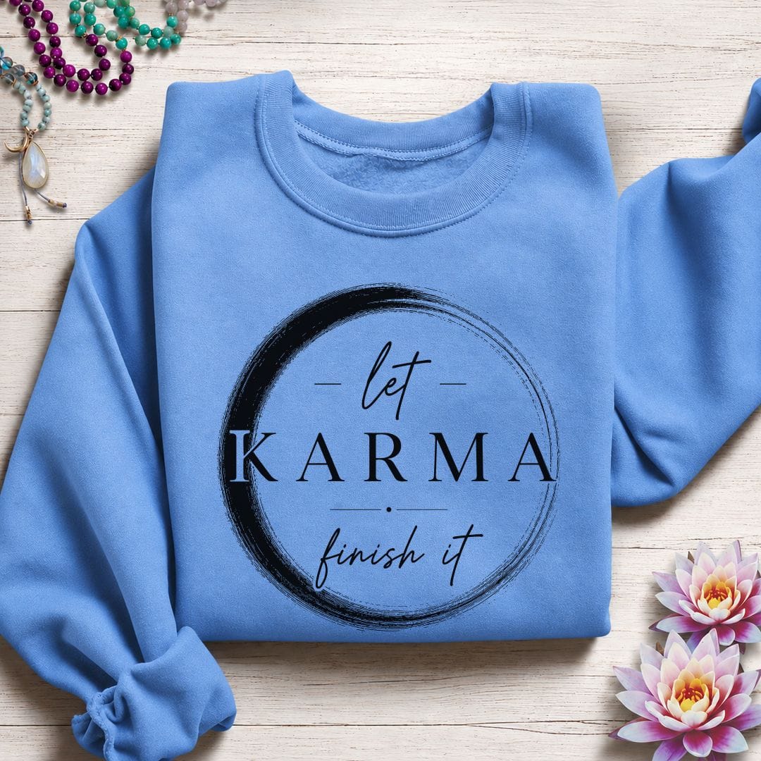 Printify Sweatshirt Karma Enso Sweatshirt Carolina Blue / S