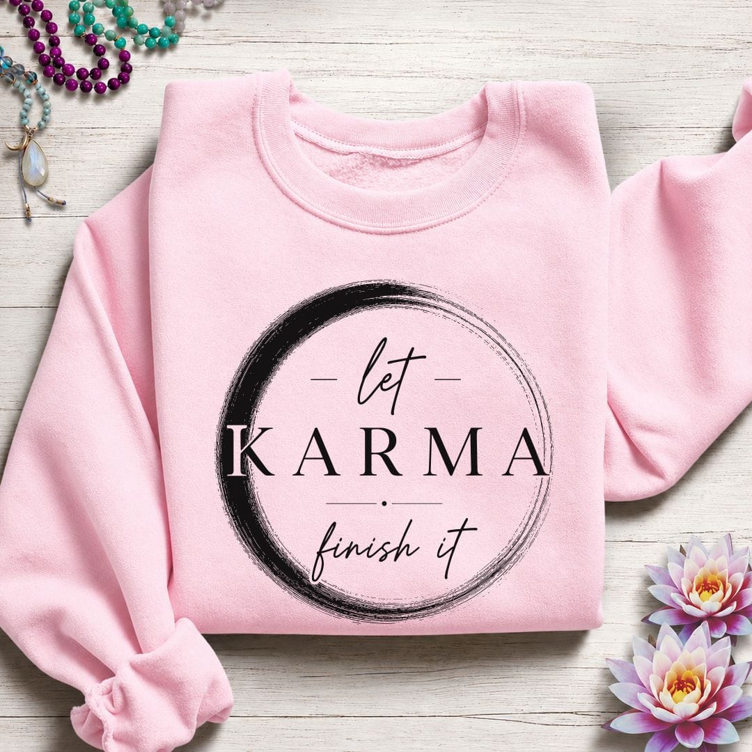 Printify Sweatshirt Karma Enso Sweatshirt Light Pink / S