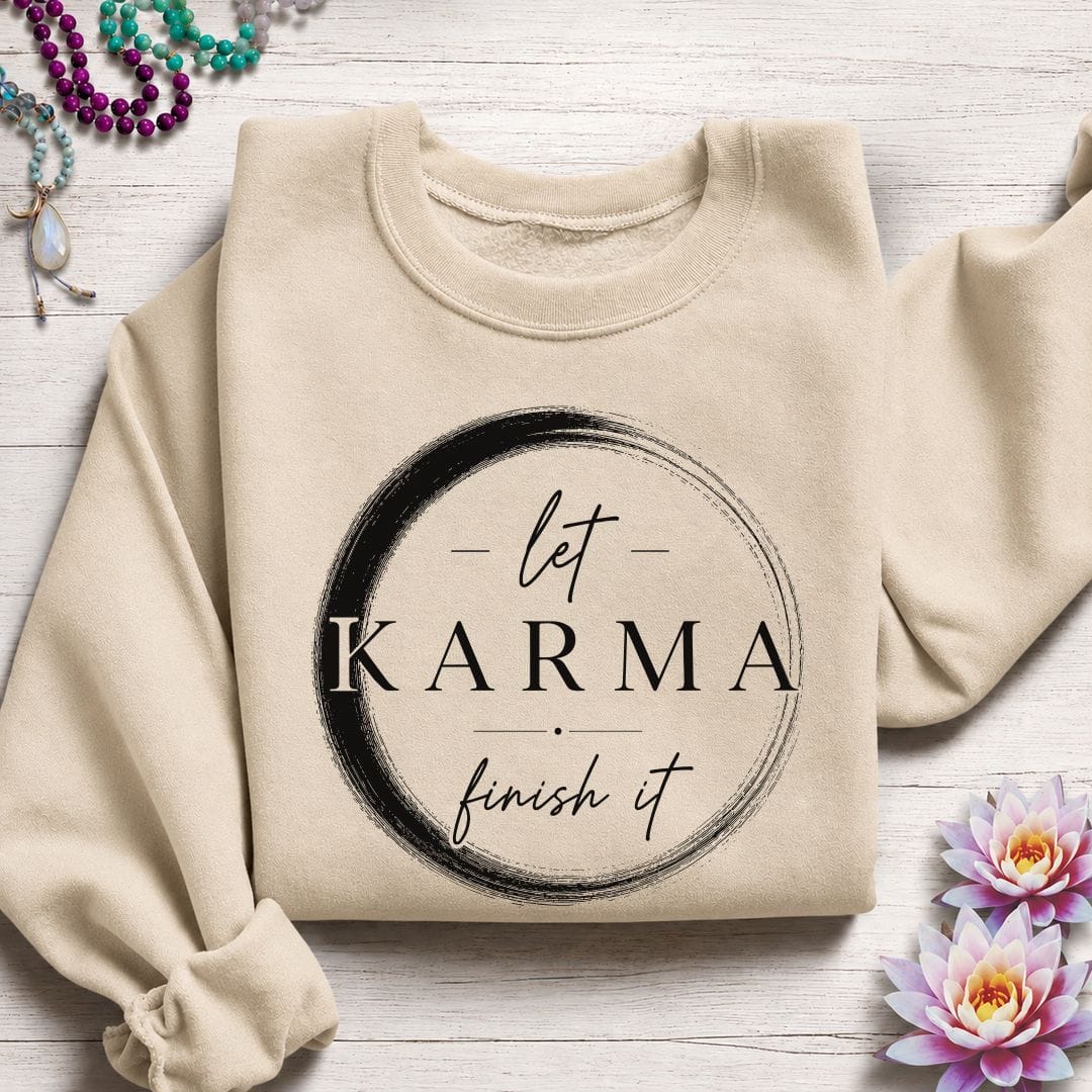Printify Sweatshirt Karma Enso Sweatshirt Sand / S