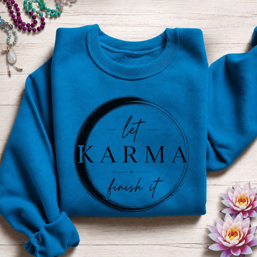 Printify Sweatshirt Karma Enso Sweatshirt Sapphire / S