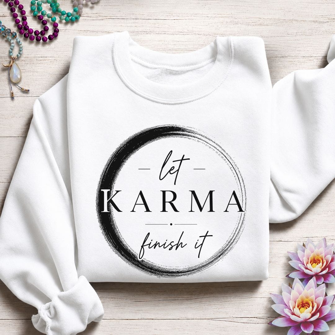 Printify Sweatshirt Karma Enso Sweatshirt White / S