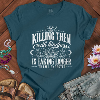 Printify T-Shirt Killing With Kindness Tee Deep Teal / S