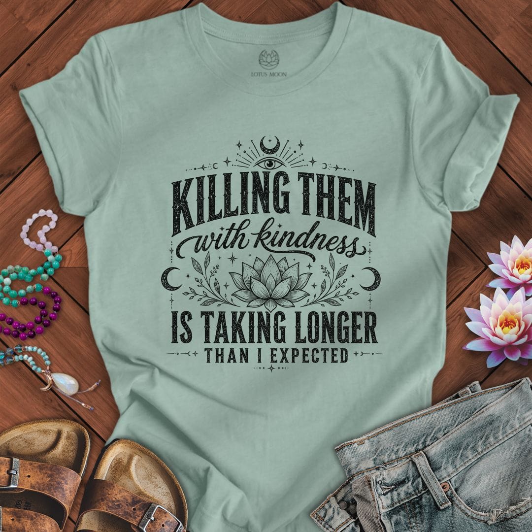 Printify T-Shirt Killing With Kindness Tee Dusty Blue / S