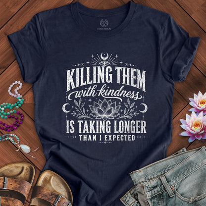Printify T-Shirt Killing With Kindness Tee Heather Midnight Navy / S