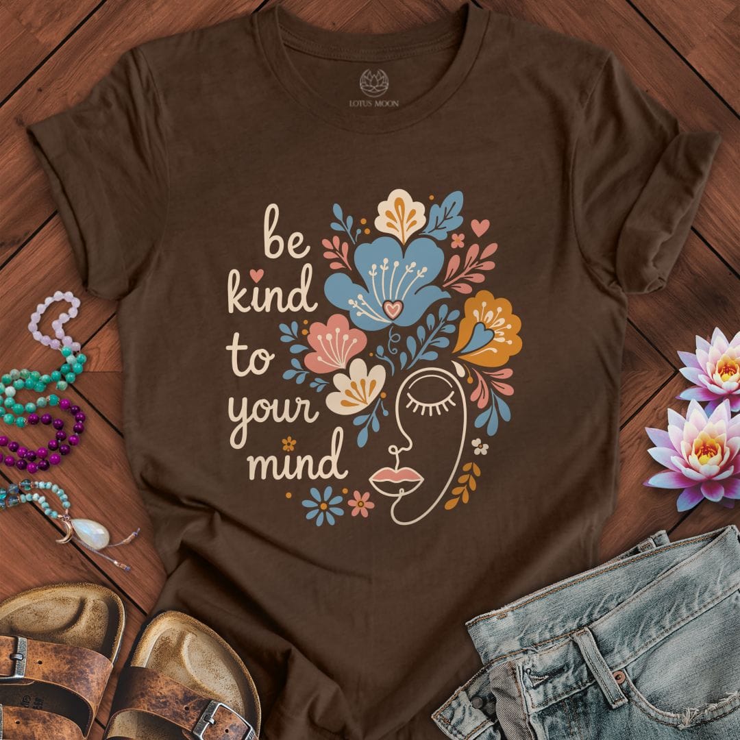 Printify T-Shirt Kind Mind Tee Heather Brown / S