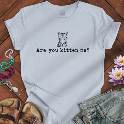 Kitten Me Tee Light Blue