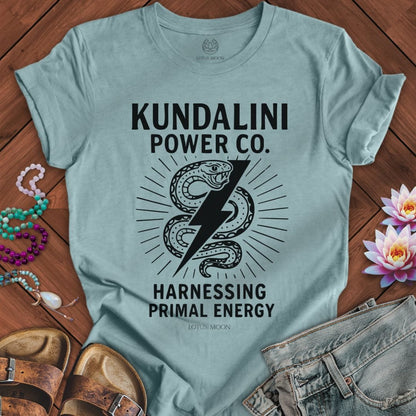 Kundalini Power Co. Tee Heather Blue Lagoon