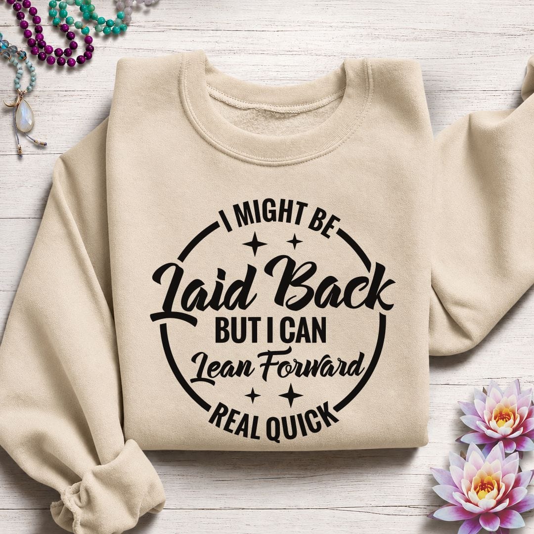 Printify Sweatshirt Laid Back Sweatshirt S / Sand